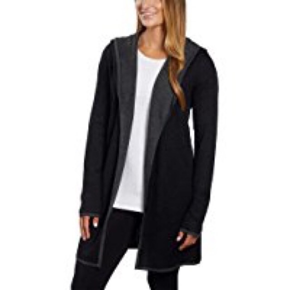 blanc noir Sweaters - BNCI by Blanc Noir XL hooded black charcoal trim